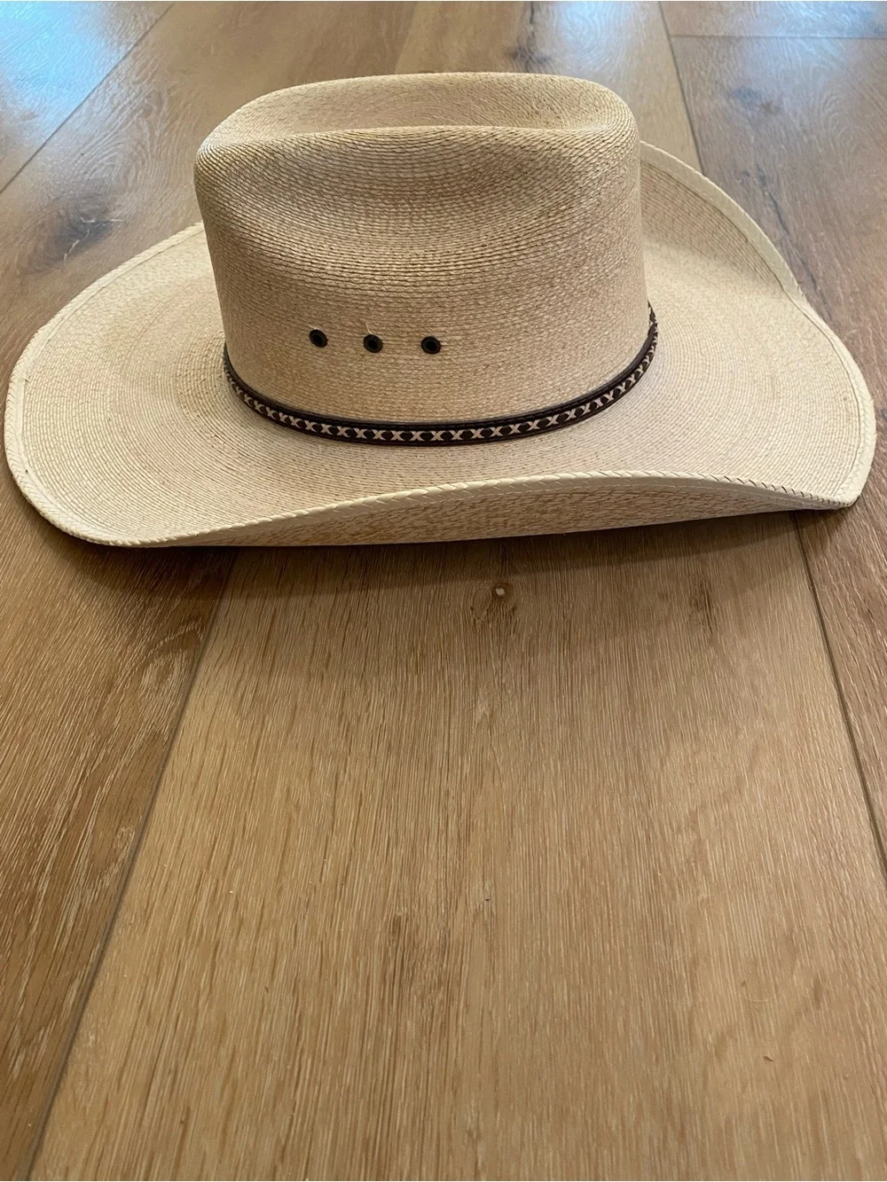 Cavender’s Straw Cowboy Hat Kids 7 Decorative Band Concho Western Rodeo Ranch